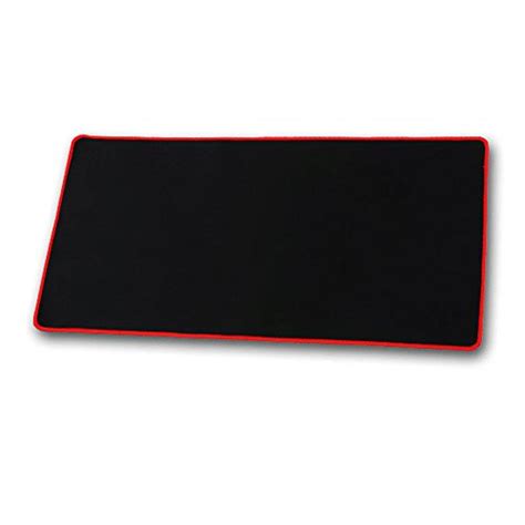 Kupx Thick Extended Edition Cloth Gaming Mouse Mat with Non-slip Rubber Base and Red Edge, 23 ...