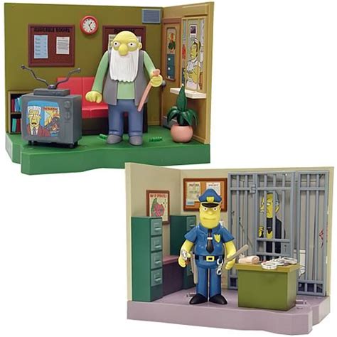 Simpsons Retirement Castle and Police Station Playsets