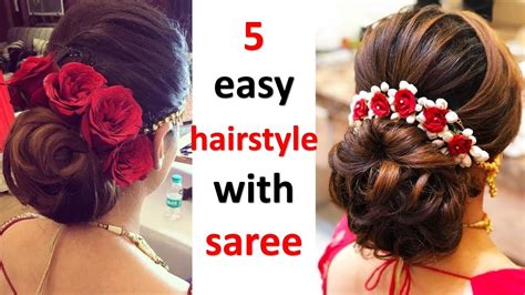 Hairstyle For Girls On Saree