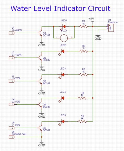 Simple Water Level Indicator Project With Circuit Diagram Le