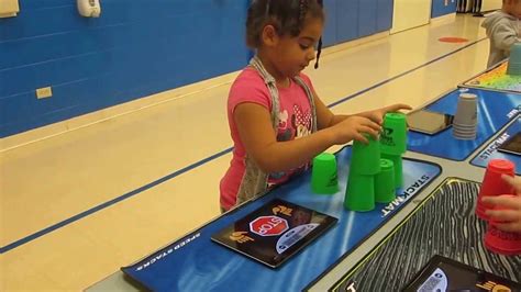 Cup Stacking with IPad Timer - YouTube