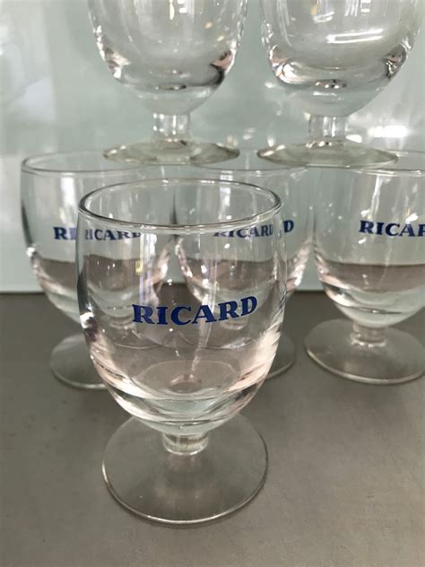 Ricard Glasses French Pastis Cafe Bar | Etsy