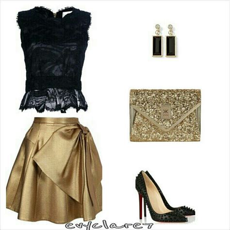 Black and Gold Outfit | Womens Fashion | Pinterest