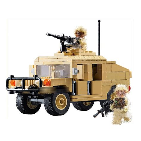 M1025 HUMVEE Armament Carrier DECOOL 2111 2112 Compatible Lego Technic Military War Building ...