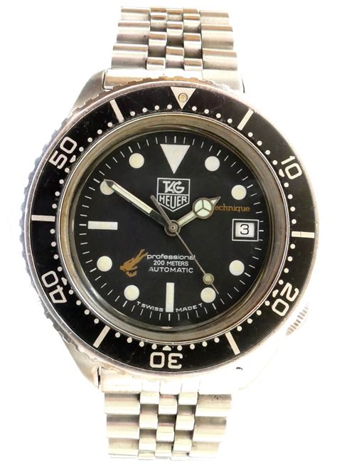 TAG Heuer Spirotechnique Automatic Vintage Dive Watch - Farfo.com