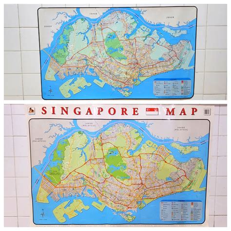 Singapore Street Directory Maps, Furniture & Home Living, Home Decor, Wall Decor on Carousell