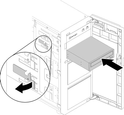 Install an optical drive | ThinkSystem ST250 | Lenovo Docs