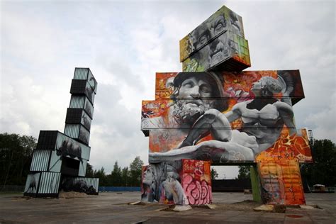 Cargo Canvases: 6 Street Artists Paint 22 Stacked Containers | Urbanist