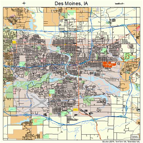 Des Moines Iowa Street Map 1921000