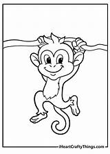Monkey Coloring Pages – Artofit sketch template