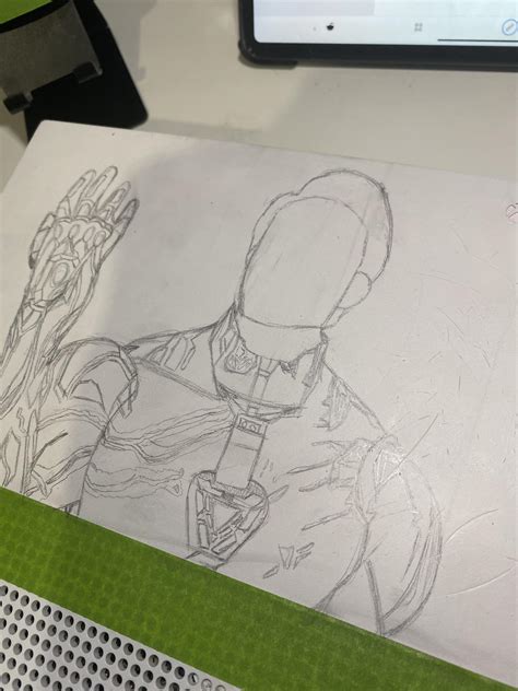 This is my sketch for my custom xbox : marvelstudios