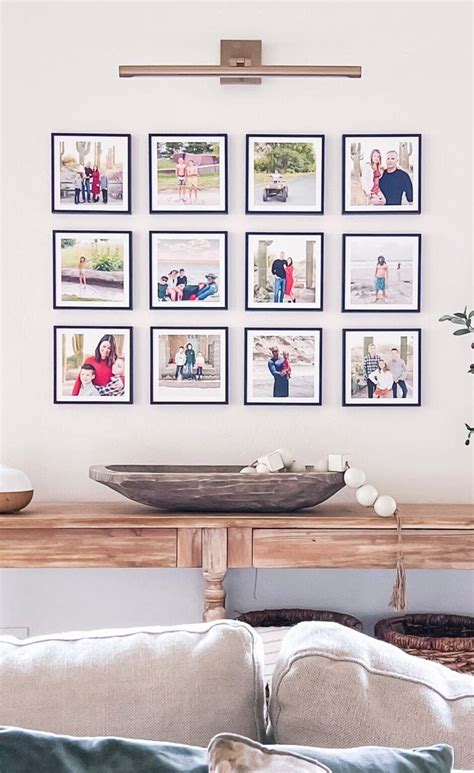 Living Room Family Photo Wall Ideas | Baci Living Room