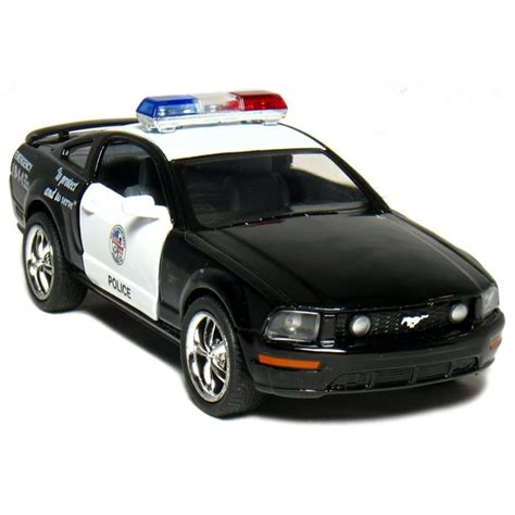 Kinsmart 2006 Ford Mustang GT Police Diecast Car Model 1/38 Scale Black ...