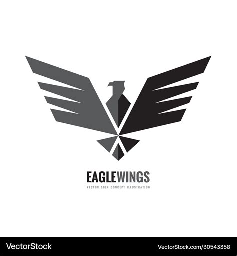 Eagle wings - logo template concept Royalty Free Vector