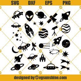 Set Of 29 Space Elements SVG, Space SVG Cutting Files,UFO SVG, Space Silhouette, Space Cricut ...