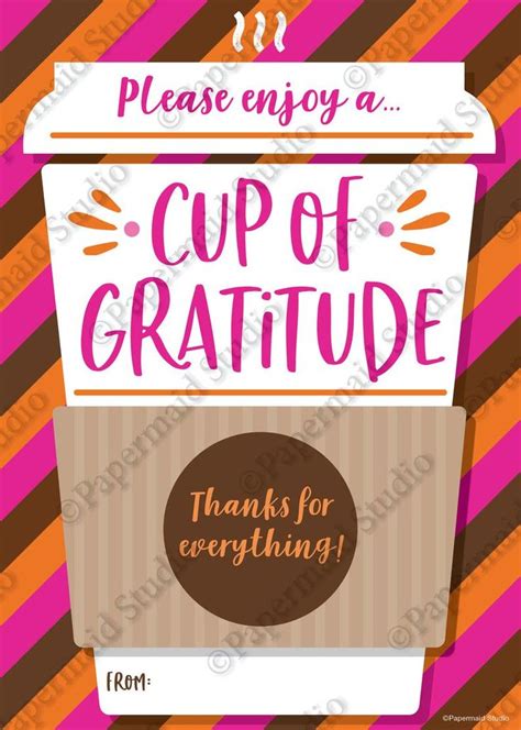 Thanks a Latte Coffee Gift Card Holder Printable Boss's Day Card ...