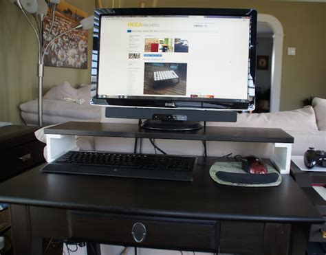 Small computer desk with stand for living room - IKEA Hackers - IKEA Hackers
