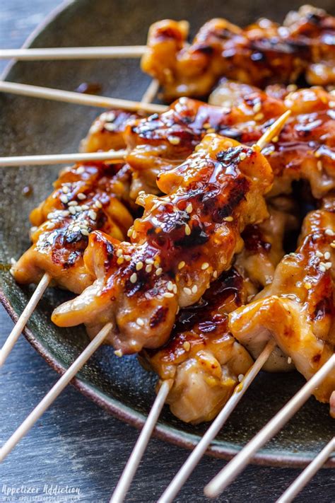 Grilled Teriyaki Chicken Skewers Recipe - Appetizer Addiction