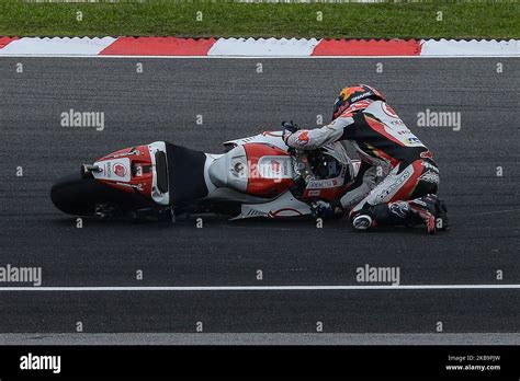 French motogp rider johann zarco of lcr honda team crashes hi-res stock photography and images ...