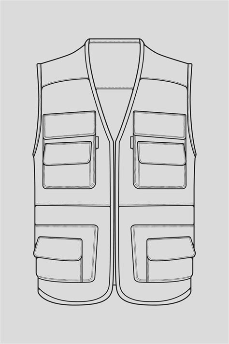 Download chest vest bag outline drawing vector, chest vest bag in a ...