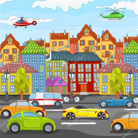 City Cartoon. — Stock Vector © rastudio #18535767