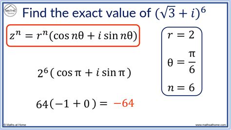 How to Use De Moivre’s Theorem to Find Powers of Complex Numbers ...