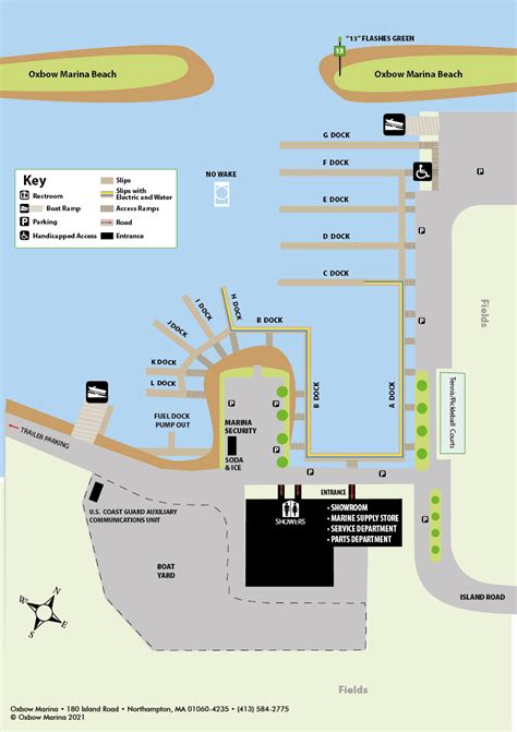 Dock Map Oxbow Marina Northampton, MA (413) 584-2775