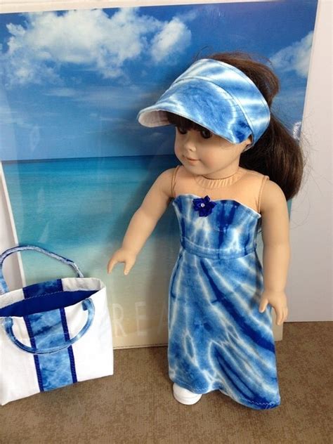 Items similar to 18 inch doll (modeled by American Girl) Beach dress set on Etsy