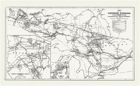 Map of Central Canada Showing Transportation and Commercial Development ...