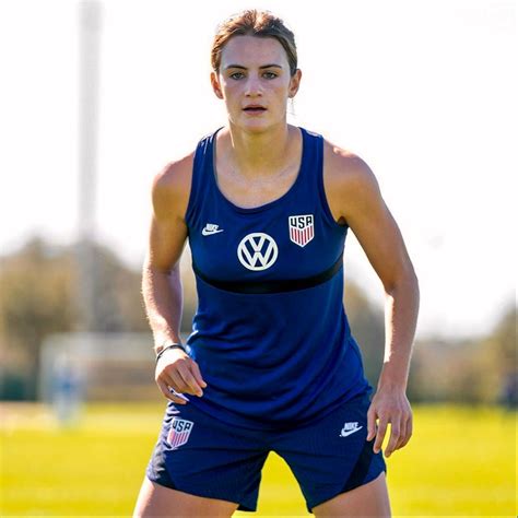 Defender Emily Fox, USWNT training camp, January 2021. (Brad Smith/ISI Photos) Alex Morgan ...