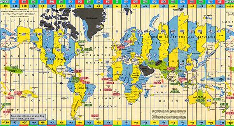 Standard Time Zone chart of the World in 1920- map presentation arranged by World Time Zone