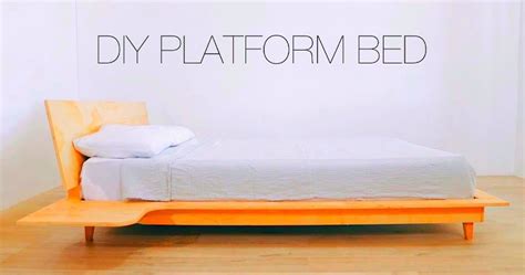 DIY Platform Bed With Build-in/Floating Nightstands - Sia Magazin