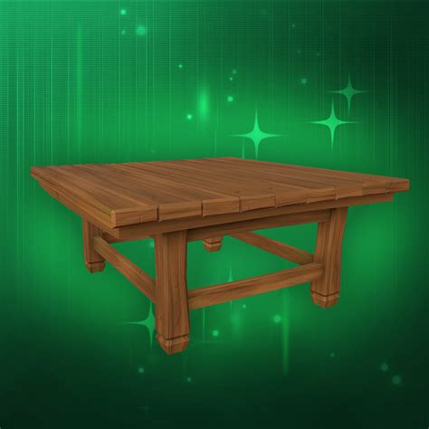 Dark Wood Square Table (WorldShards)