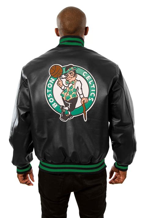 Boston Celtics Full Leather Jacket - Black | J.H. Sports Jackets