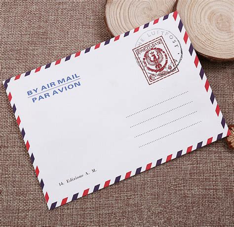 White Kraft Paper Airmail Letter Post Envelope - China Western Style Business Mailing Envelopes ...