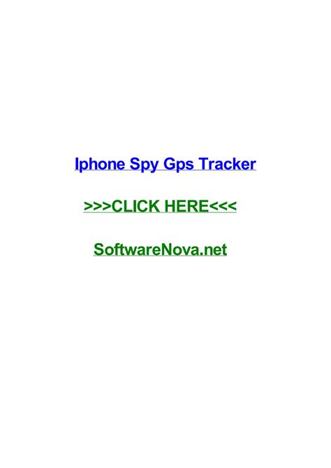 Iphone spy gps tracker by marywmrw - Issuu