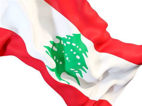 Waving flag closeup. Illustration of flag of Lebanon