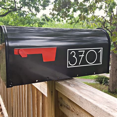 Modern mailbox decals with your exact house numbers