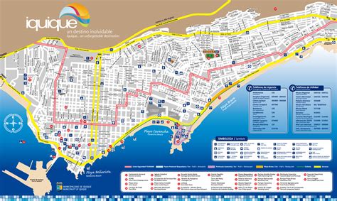 mapa de Iquique y sus alrrededores