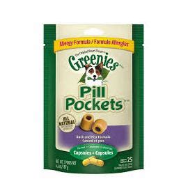 Greenies Pill Pockets Canine Roasted Duck and Pea Allergy Formula