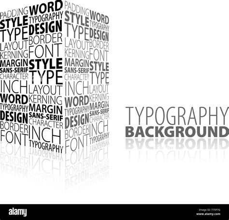 Abstract design and typography background with 3D element Stock Vector ...