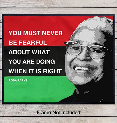 Buy Rosa Parks Inspirational Quote Wall Art, Civil Rights on African American - Motivational ...