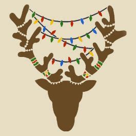 Reindeer Craft Stencil Design - Stencils for DIY craft projects and home decor!