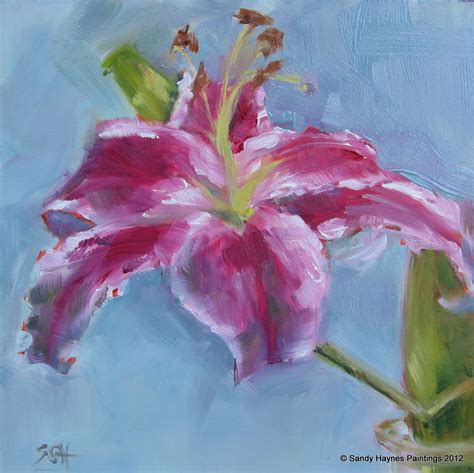 Sandy Graeser Haynes paintings: Stargazer lily #103