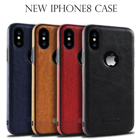 Business Splicing Leather Case For Apple iPhone 8 Shockproof Ultra Thin ...