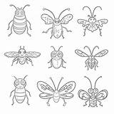 Cute Insects Coloring Page  Pages Mimi Panda sketch template