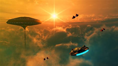 Free download | HD wallpaper: cloud city, Millennium Falcon, Star Wars ...