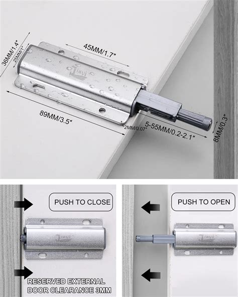 Magnetic Push Latches for Cabinet Door Jiayi 2 Pack Push to Open Door Latch Magnetic Touch ...