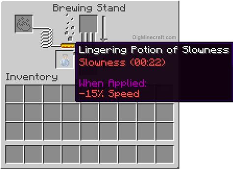 How to make a Lingering Potion of Slowness (0:22) in Minecraft