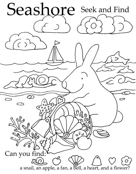 Seek and Finds | Summer coloring pages, Fun preschool worksheets, Preschool